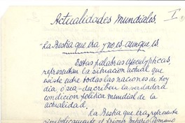 Actualidades mundiales