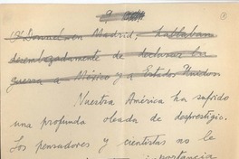 [Nuestra América ha sufrido...]