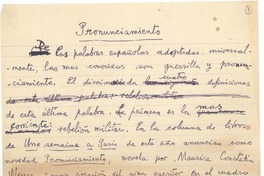 Pronunciamiento