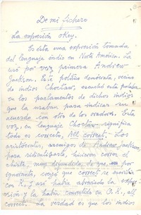 De mi fichero. La expresión okey