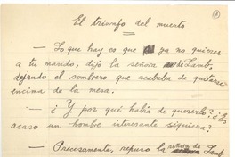 El triunfo del muerto