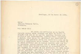 [Carta] 1952 mar. 28, Santiago, Chile [a] Joaquín Edwards Bello