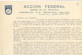 [Carta] 1957 ago. 1, Santiago, Chile [a] Joaquín Edwards Bello