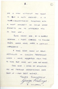 [Carta] 1950, [a] Joaquín Edwards Bello