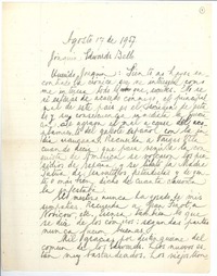 [Carta] 1957 ago. 17, Santiago, Chile [a] Joaquín Edwards Bello