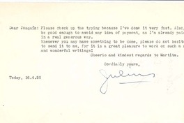[Carta] 1955 abr. 26, [Inglaterra] [a] Joaquín Edwards Bello