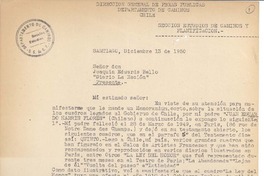 [Carta] 1950 dic. 13 Santiago, chile [a] Joaquín Edwards Bello