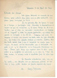 [Carta] 1960 abr. 12, Valparaíso, [Chile] [a] Joaquín Edwards Bello