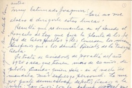 [Carta] c.1957, Arica?, Chile [a] Joaquín Edwards Bello