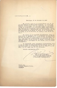 [Carta] 1953 oct. 13, Santiago, Chile [a] Joaquín Edwards Bello