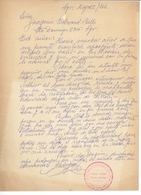 [Carta] 1966 may. 12, Santiago, Chile [a] Joaquín Edwards Bello