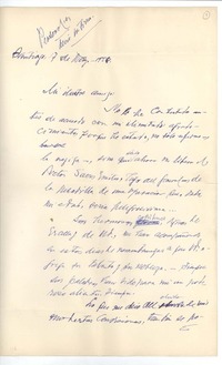 [Carta] 1958 may. 17, Santiago, Chile [a] Joaquín Edwards Bello