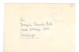 [Carta] 1966 abr. 12, Santiago, Chile [a] Joaquín Edwards Bello