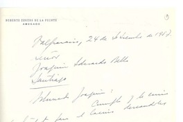 [Carta] 1957 sep. 24, Valparaíso, Chile [a] Joaquín Edwards Bello