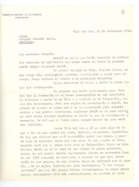 [Carta] 1958 dic. 31, Viña del Mar, Chile [a] Joaquín Edwards Bello
