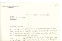 [Carta] 1958 abr. 11, Valparaíso, Chile [a] Joaquín Edwards Bello