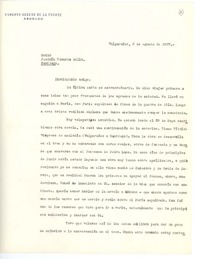 [Carta] 1957 ago. 5, Valparaíso, Chile [a] Joaquín Edwards Bello