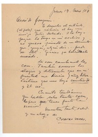 [Carta] 1957 ene. 17, Santiago, Chile [a] Joaquín Edwards Bello