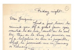[Carta] 1950? [a] Joaquín Edwards Bello