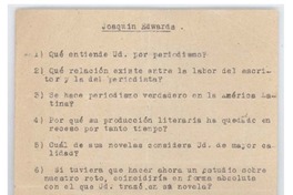 [Entrevista a Joaquín Edwards Bello]