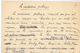 La verdadera pobreza