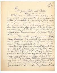 [Carta] 1951 nov. 19, Valdivia, Chile [a] Joaquín Edwards Bello