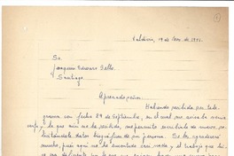 [Carta] 1951 jun. 3, Santiago, Chile [a] Joaquín Edwards Bello