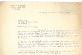 [Carta] 1956 nov. 17, Santiago, Chile [a] Joaquín Edwards Bello