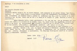 [Carta] 1956 dic. 7, Santiago, Chile [a] Joaquín Edwards Bello