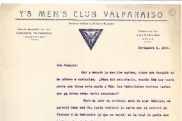 [Carta] 1956 nov. 5, Valparaíso, Chile [a] Joaquín Edwards Bello