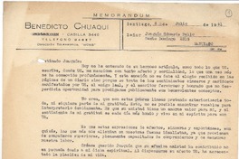 [Carta] 1951 jul. 6, Santiago, Chile [a] Joaquín Edwards Bello