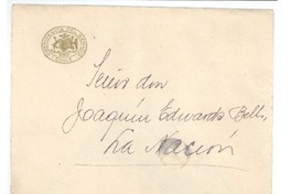 [Tarjeta] 1949 mar. 9, Santiago, Chile [a] Joaquín Edwards Bello