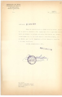 [Oficio N°1495] 1963 nov. 21, Santiago, Chile [a] Joaquín Edwards Bello