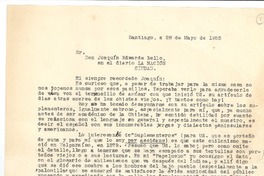 [Carta] 1953 may. 28, Santiago, Chile [a] Joaquín Edwards Bello