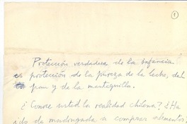 [Protección verdadera de la infancia...]