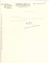 [Carta] 1960 abr. 21, Santiago, Chile [a] Joaquín Edwards Bello