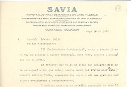 [Carta] 1926 may. 10, Guayaquil, Ecuador [a] Joaquín Edwards Bello