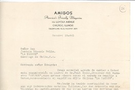 [Carta] 1941 oct. 23, Chicago, Illinois [a] Joaquín Edwards Bello, Santiago, Chile