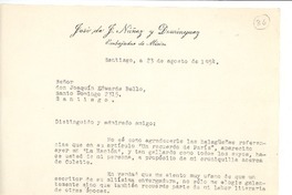 [Carta] 1954 ago. 23, Santiago, Chile [a] Joaquín Edwards Bello
