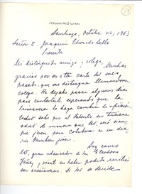 [Carta] 1963 oct. 22, Santiago, Chile [a] Joaquín Edwards Bello