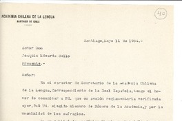 [Carta] 1954 may. 11, Santiago, Chile [a] Joaquín Edwards Bello