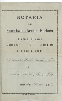 [Protocolización N°974 Apertura de Testamento de María Edwards Bello]