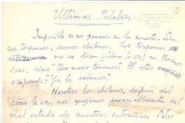 Últimas palabras
