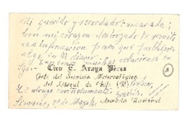 [tarjeta] 1961 may. 29, Limache, Chile [a] Joaquín Edwards Bello
