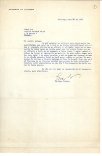 [Carta] 1949 may. 30, Santiago, Chile [a] Joaquín Edwards Bello