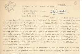 [Carta] 1947 jul. 6, Santiago, Chile [a] Joaquín Edwards Bello