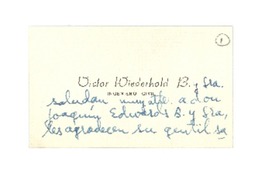 [Tarjeta] 1961 ene. 3, Santiago, Chile [a] Joaquín Edwards Bello