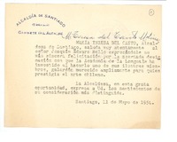 [Tarjeta] 1954 may. 11, Santiago, Chile [a] Joaquín Edwards Bello