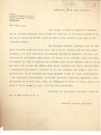 [Carta] 1951 jul. 12, Santiago, Chile [a] Joaquín Edwards Bello