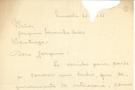 [Carta] 1951, Limache, Chile [a] Joaquín Edwards Bello